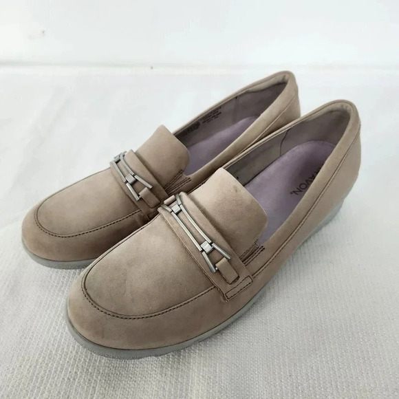 ARAVON Josie Bit Womens Loafers Size 11 Dove (Beige) Nubuck Leather Comfort Shoe - Picture 2 of 11